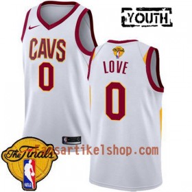 NBA Cleveland Cavaliers Trikot Kevin Love 0 2018 NBA Finals Patch Nike Weiß Swingman - Kinder